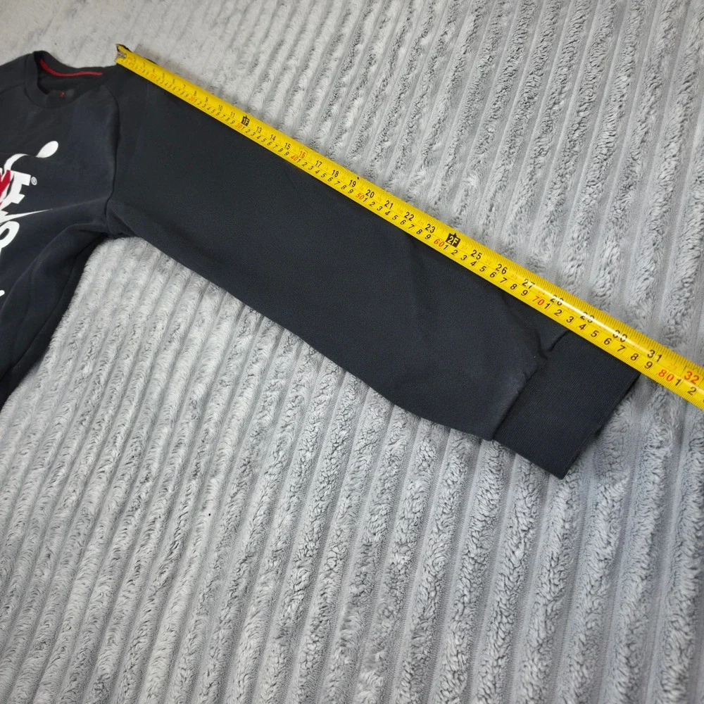 Jordan Nike Air Jumpman Crewneck Sweatshirt Black Red White Mens Medium